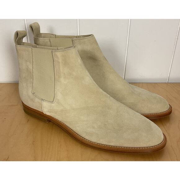 Jenni Kayne Suede Chelsea Boot Size 40 Light Tan/Cream - Picture 2 of 9